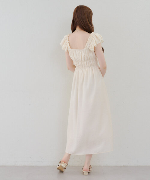 continuer de NICE CLAUP(コンティニューデナイスクラップ)の「【@reve.perle_セレクト】ギャザーフリルシャーリングワンピース(ワンピース・レディース・アイボリー/ブラック/ブラウン・FREE)」の19枚目の写真