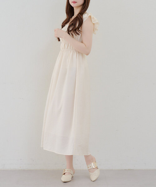 continuer de NICE CLAUP(コンティニューデナイスクラップ)の「【@reve.perle_セレクト】ギャザーフリルシャーリングワンピース(ワンピース・レディース・アイボリー/ブラック/ブラウン・FREE)」の20枚目の写真