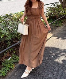 EPOCA フリル付きブラウンワンピース ITL 40 ワンピース（ブラウン/茶色系・フリル）ファッション通販 - ZOZOTOWN