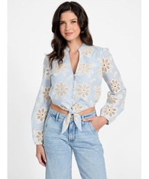 Guess | LS Hazel Tie Front Top 長袖シャツ(シャツ/ブラウス)