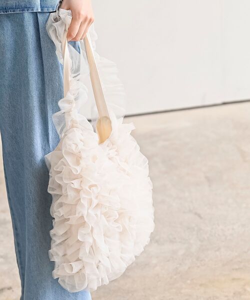 rps（アールピーエス）の「チュールフリルショルダーＢＡＧ（ショルダーバッグ・レディース・ブラック/グレー/アイボリー・フリー）」の7枚目の写真