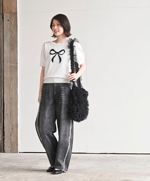 rps（アールピーエス）の「チュールフリルショルダーＢＡＧ（ショルダーバッグ・レディース・ブラック/グレー/アイボリー・フリー）」の16枚目の写真