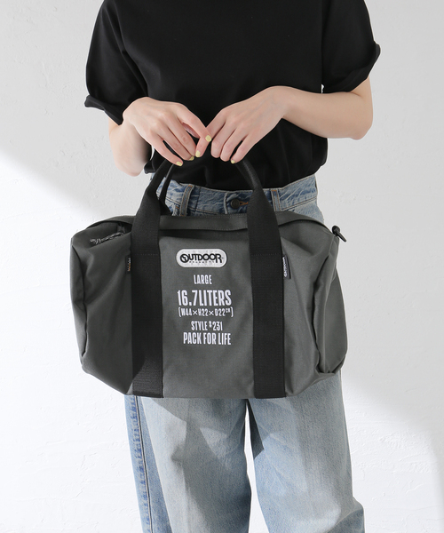 OUTDOOR PRODUCTS（アウトドアプロダクツ）の「231 ROLLBOSTON LARGE PRINT（クラッチバッグ・レディース・チャコールグレー・FREE）」の2枚目の写真