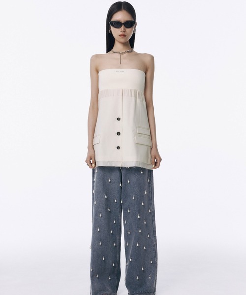 キャミソール KNIT COMBI SUITING CAMISOLE/ニットコンビスーチングキャミソール セール】KNIT COMBI SUITING CAMISOLE/ニットコンビスーチング