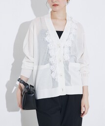 boussole×qualite フラワーエンブロカーディガン