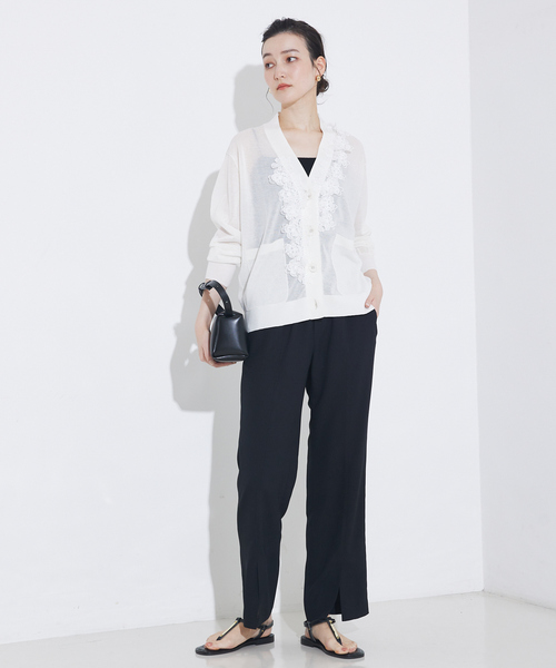 boussole×qualite　フラワーエンブロカーディガン boussole×qualite フラワーエンブロカーディガン（カーディガン