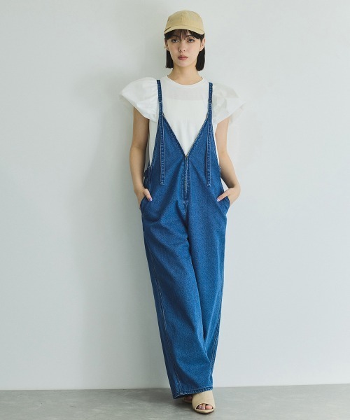 VICKY（ビッキー）の「【消臭機能】切り替えカットトップス≪洗濯機で洗える≫（Tシャツ/カットソー・レディース・ブラック/オフホワイト・M）」の4枚目の写真