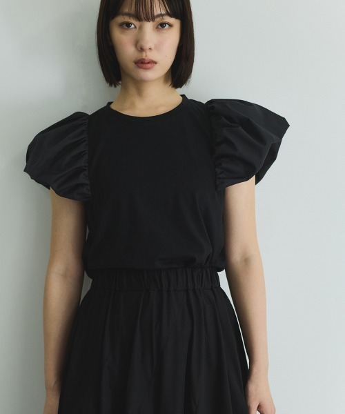 VICKY（ビッキー）の「【消臭機能】切り替えカットトップス≪洗濯機で洗える≫（Tシャツ/カットソー・レディース・ブラック/オフホワイト・M）」の10枚目の写真