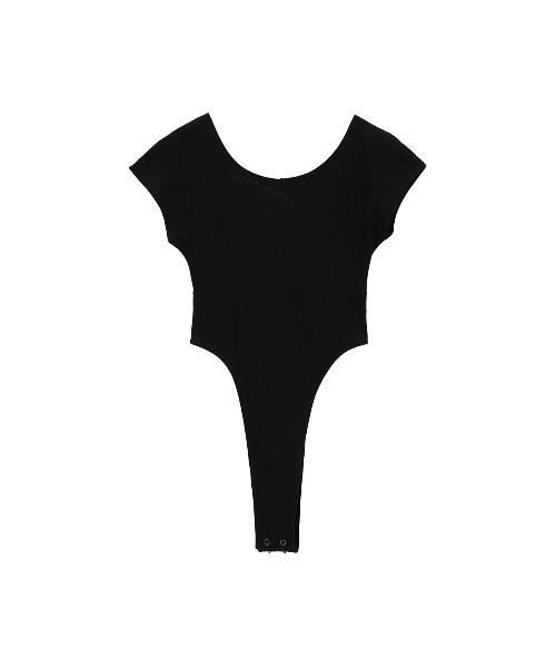 CLANE(クラネ)の「ROUND NECK HIGH CUT BODYSUITS(Tシャツ/カットソー・レディース・ブラック/ホワイト・1)」の3枚目の写真