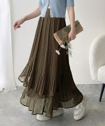 classicalelf（クラシカルエルフ）の「ゆらりシルエットなびく。プリーツシアーティアードスカート（スカート）」