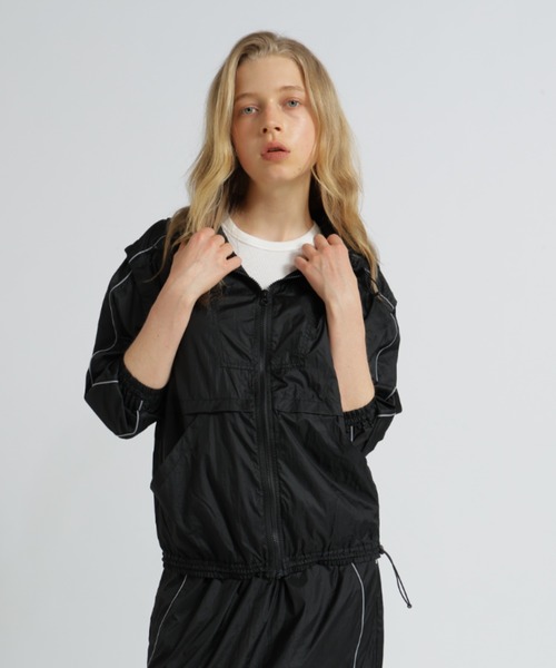 国内発送【AVIREX】シアーカラースキーム フーディージャケット WOMAN》SHEER COLOR SCHEME HOODIE JACKET/シアーカラースキーム