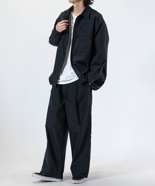 JOHN'S CLOSET(ジョンズクローゼット)の「【3】ストレッチリップストップ オーバーサイズ フィッシングシャツ 【セットアップ展開】(シャツ/ブラウス・メンズ・ブラック/カーキ・MEDIUM/LARGE/X-LARGE)」の7枚目の写真