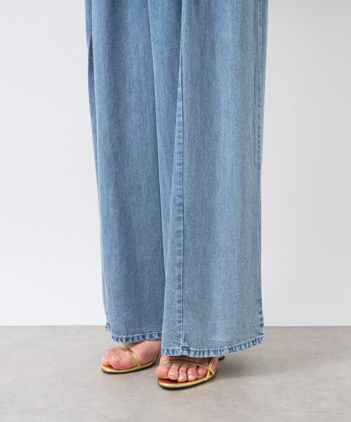 リボンタックバルーンデニムパンツ GISELe 4月号掲載】atelier SOMETHING TUCK BALLOON WIDE/タック