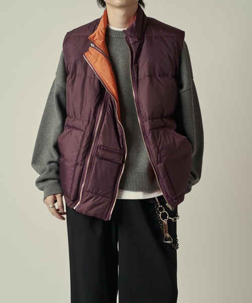 Lui's（ルイス）の「リバーシブルダウンベスト CHEMISE Lui's（ダウンベスト・メンズ・ブラック/パープル・FREE）」の11枚目の写真