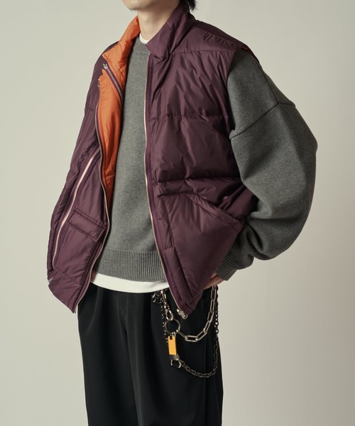 Lui's（ルイス）の「リバーシブルダウンベスト CHEMISE Lui's（ダウンベスト・メンズ・ブラック/パープル・FREE）」の12枚目の写真