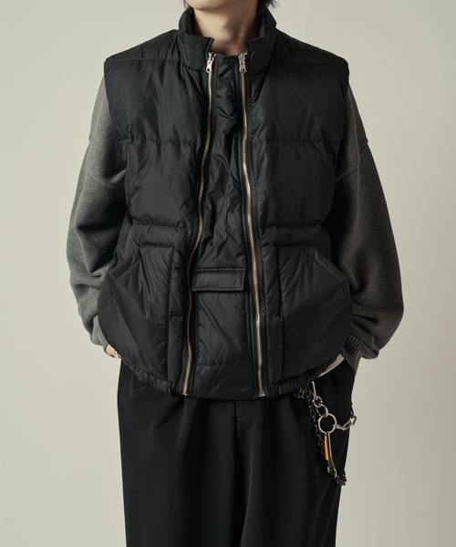 Lui's（ルイス）の「リバーシブルダウンベスト CHEMISE Lui's（ダウンベスト・メンズ・ブラック/パープル・FREE）」の3枚目の写真