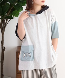 ポケット付きプルパーカー