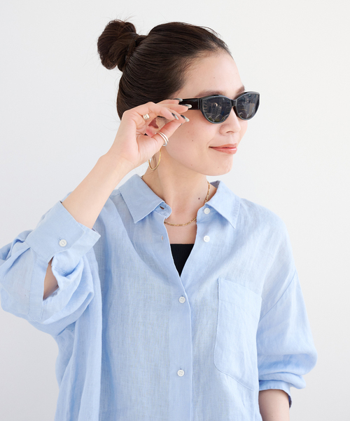 B.C STOCK（ベーセーストック）の「【WEB限定】オーバーフレームサングラス（サングラス・レディース・キャメル/ブラック・FREE）」の6枚目の写真