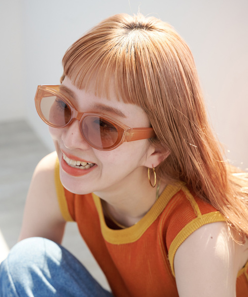 B.C STOCK（ベーセーストック）の「【WEB限定】オーバーフレームサングラス（サングラス・レディース・キャメル/ブラック・FREE）」の3枚目の写真