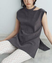 CODE A（コードエー）の「pile cutout tee（Tシャツ/カットソー）」