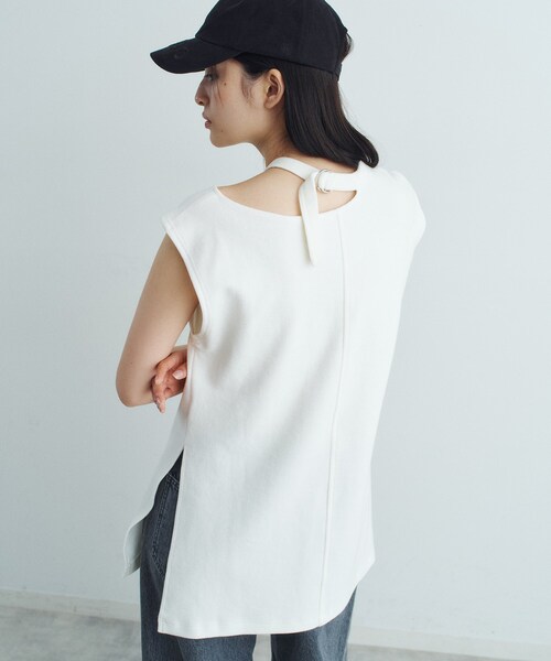 CODE A(コードエー)の「pile cutout tee(Tシャツ/カットソー・レディース・グレー/パープル/ホワイト・00)」の2枚目の写真