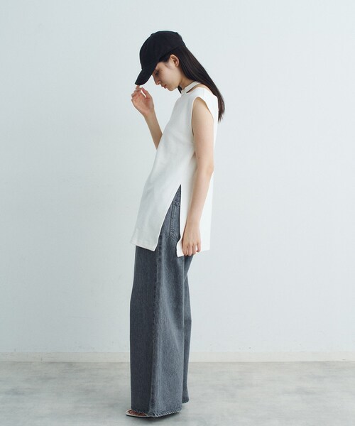 CODE A(コードエー)の「pile cutout tee(Tシャツ/カットソー・レディース・グレー/パープル/ホワイト・00)」の18枚目の写真