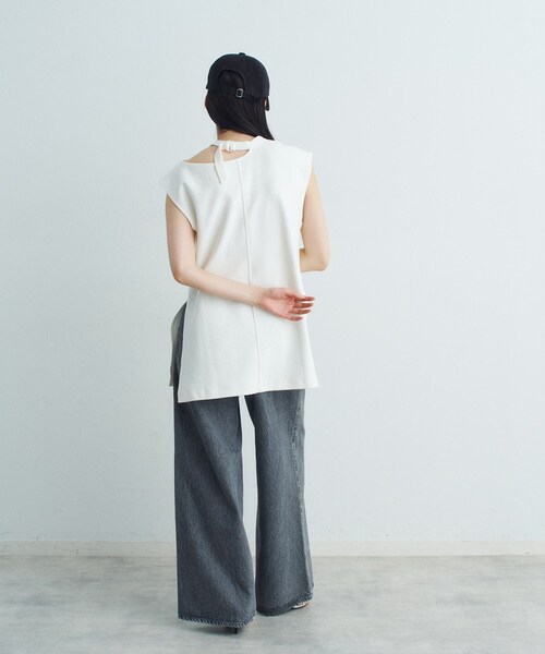 CODE A(コードエー)の「pile cutout tee(Tシャツ/カットソー・レディース・グレー/パープル/ホワイト・00)」の19枚目の写真