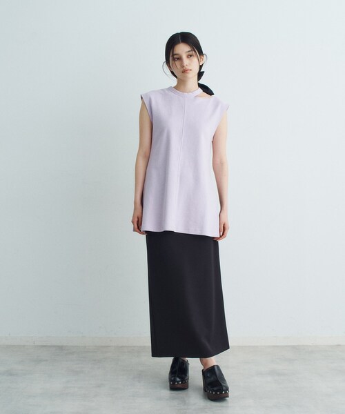 CODE A(コードエー)の「pile cutout tee(Tシャツ/カットソー・レディース・グレー/パープル/ホワイト・00)」の11枚目の写真