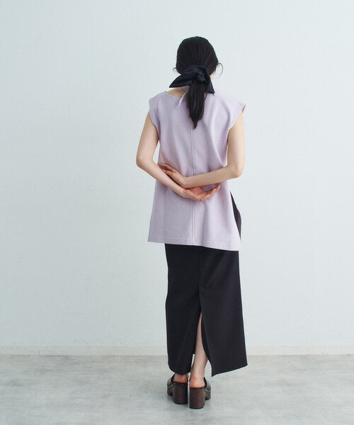 CODE A(コードエー)の「pile cutout tee(Tシャツ/カットソー・レディース・グレー/パープル/ホワイト・00)」の12枚目の写真