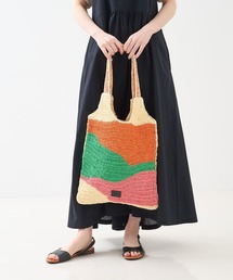 collex | 【Swaraj /スワラージ】手編み ゼブラ ラフィアトートバッグ(かごバッグ)