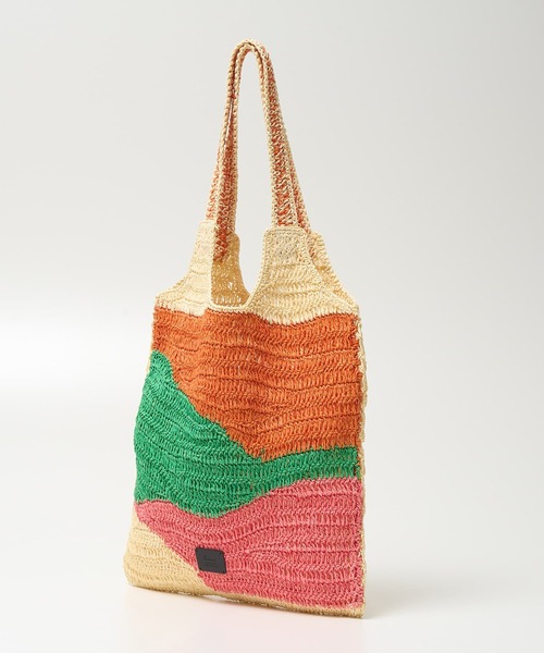 collex（コレックス）の「【Swaraj /スワラージ】手編み ゼブラ ラフィアトートバッグ（かごバッグ・レディース・ピンク系その他/ブラック系その他・フリー）」の12枚目の写真