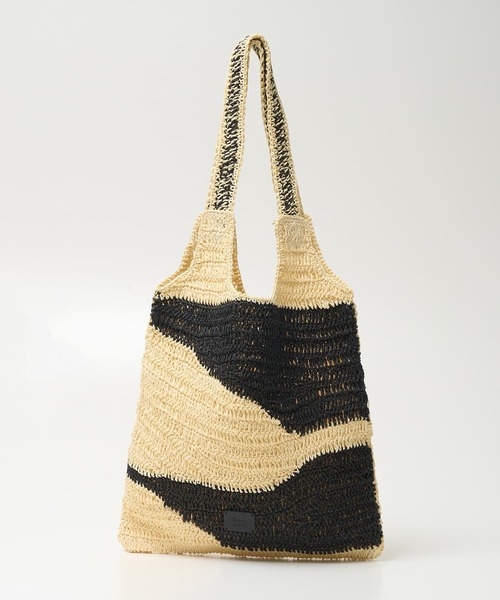 collex（コレックス）の「【Swaraj /スワラージ】手編み ゼブラ ラフィアトートバッグ（かごバッグ・レディース・ピンク系その他/ブラック系その他・フリー）」の13枚目の写真