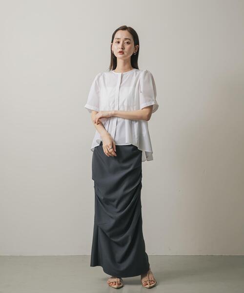 SENSE OF PLACE by URBAN RESEARCH（センスオブプレイスバイアーバンリサーチ）の「バックタックプリーツブラウス（シャツ/ブラウス・レディース・オフホワイト/ブルー/ブラック・ONE）」の22枚目の写真