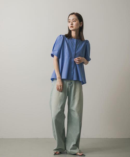 SENSE OF PLACE by URBAN RESEARCH（センスオブプレイスバイアーバンリサーチ）の「バックタックプリーツブラウス（シャツ/ブラウス・レディース・オフホワイト/ブルー/ブラック・ONE）」の9枚目の写真