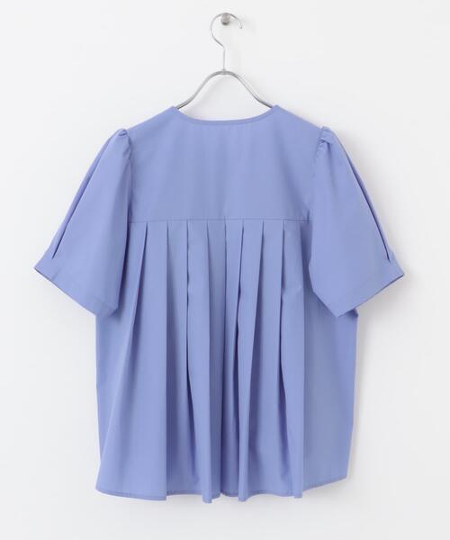 SENSE OF PLACE by URBAN RESEARCH（センスオブプレイスバイアーバンリサーチ）の「バックタックプリーツブラウス（シャツ/ブラウス・レディース・オフホワイト/ブルー/ブラック・ONE）」の4枚目の写真