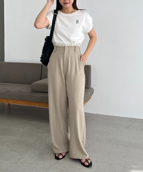 CAPRICIEUX LE'MAGE(カプリシューレマージュ)の「フリルウエストパンツ(その他パンツ・レディース・ブラック/ベージュ・38/36)」の5枚目の写真