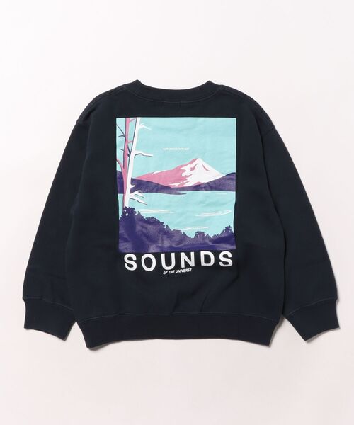 GROOVY COLORS（グルービーカラーズ）の「MOUNTAIN SCAPE Sweat Shirt（スウェット・キッズ・ネイビー・115/125）」の2枚目の写真