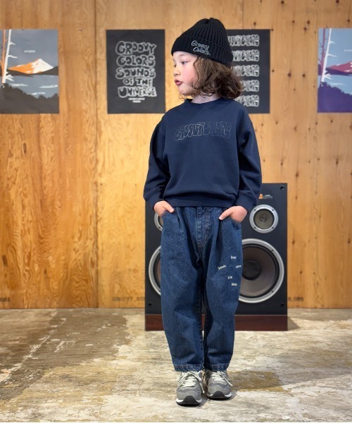 GROOVY COLORS（グルービーカラーズ）の「MOUNTAIN SCAPE Sweat Shirt（スウェット・キッズ・ネイビー・115/125）」の5枚目の写真