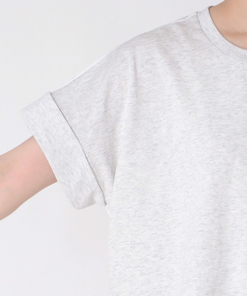Three Four Time(スリーフォータイム)の「バックプリント異素材バイカラープルオーバー(Tシャツ/カットソー・レディース・ホワイト/グレー・FREE)」の15枚目の写真