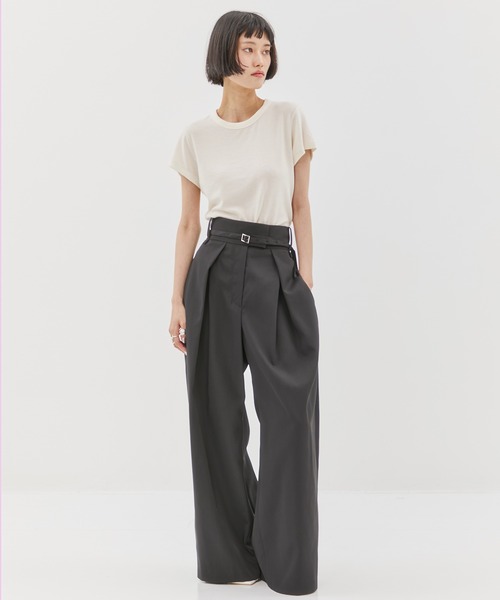 【BAA ボウアンドアロー】チノパン モカ S STUDIOUS/ステュディオス】Back Asymmetry Chino Pants/バック