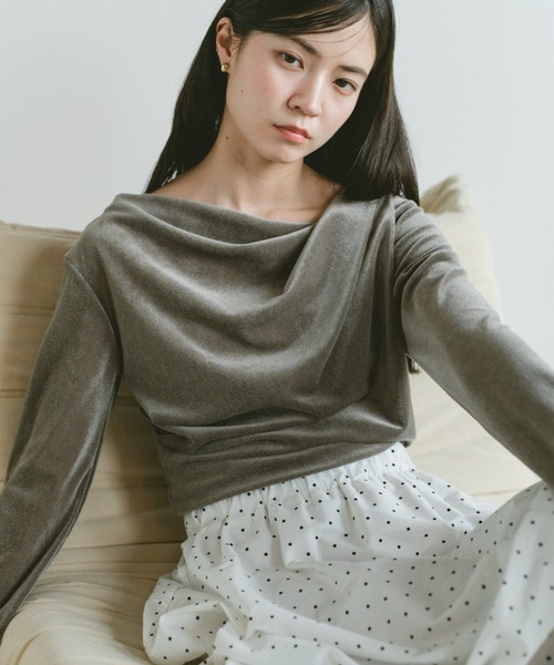 DRフロッキードッキングトップス 予約]シアードットフロッキートップス – Frene