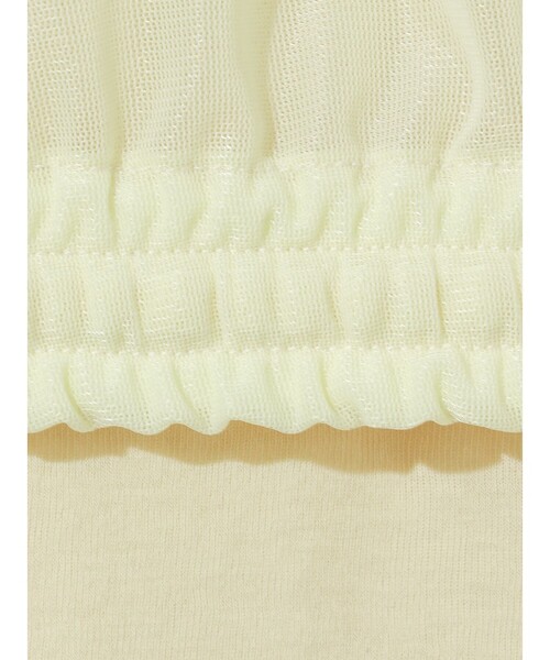 MIDIUMISOLID（ミディウミソリッド）の「MIDIUMISOLID for Ladies キャミソールトップスアンサンブル（Tシャツ/カットソー・レディース・オフホワイト/イエロー/ブラック・FREE）」の4枚目の写真