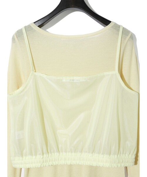 MIDIUMISOLID（ミディウミソリッド）の「MIDIUMISOLID for Ladies キャミソールトップスアンサンブル（Tシャツ/カットソー・レディース・オフホワイト/イエロー/ブラック・FREE）」の18枚目の写真