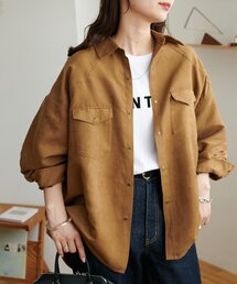 【WEB限定】フェイクスエードウエスタンシャツ