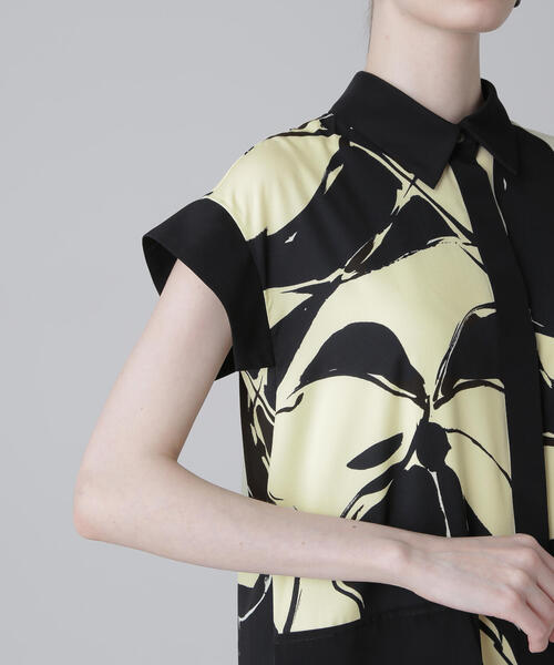 セール】カラーオーバーレイプリントワンピース（ワンピース）｜ADORE