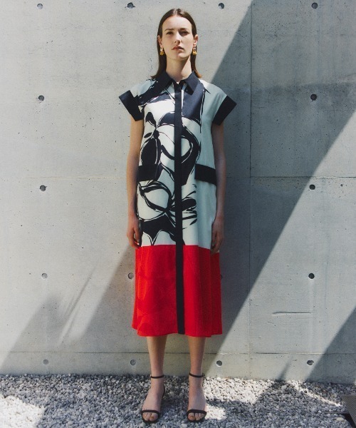 ADORE カラーオーバーレイプリントワンピース カラーオーバーレイプリントワンピース（ワンピース）｜ADORE