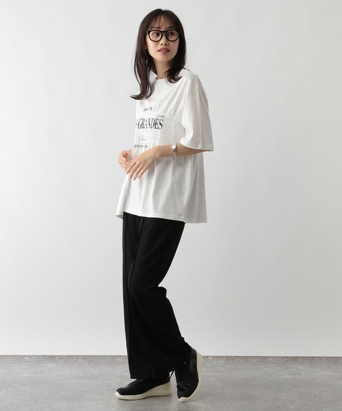 FOUND GOOD(ファウンドグッド)の「シャーリングプリント/5S(Tシャツ/カットソー・レディース・グレー系8/ホワイト系5/イエロー系2/ブラック・L/M/S)」の20枚目の写真