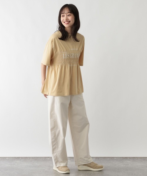 FOUND GOOD(ファウンドグッド)の「シャーリングプリント/5S(Tシャツ/カットソー・レディース・グレー系8/ホワイト系5/イエロー系2/ブラック・L/M/S)」の5枚目の写真