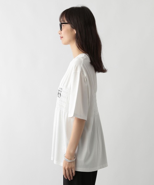 FOUND GOOD(ファウンドグッド)の「シャーリングプリント/5S(Tシャツ/カットソー・レディース・グレー系8/ホワイト系5/イエロー系2/ブラック・L/M/S)」の9枚目の写真