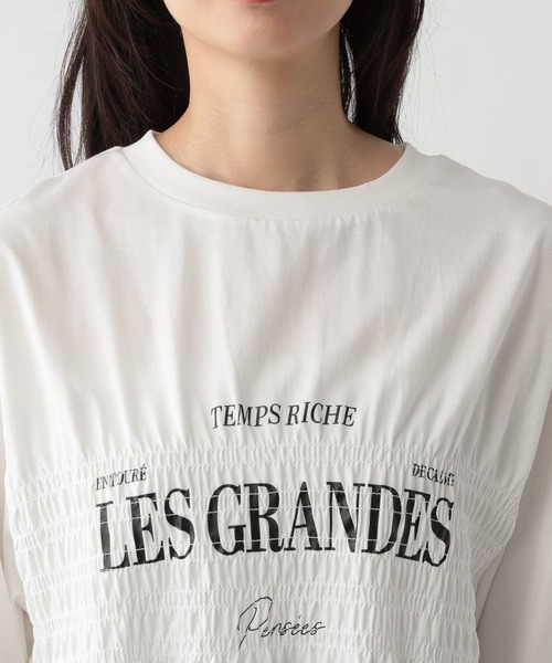 FOUND GOOD(ファウンドグッド)の「シャーリングプリント/5S(Tシャツ/カットソー・レディース・グレー系8/ホワイト系5/イエロー系2/ブラック・L/M/S)」の11枚目の写真